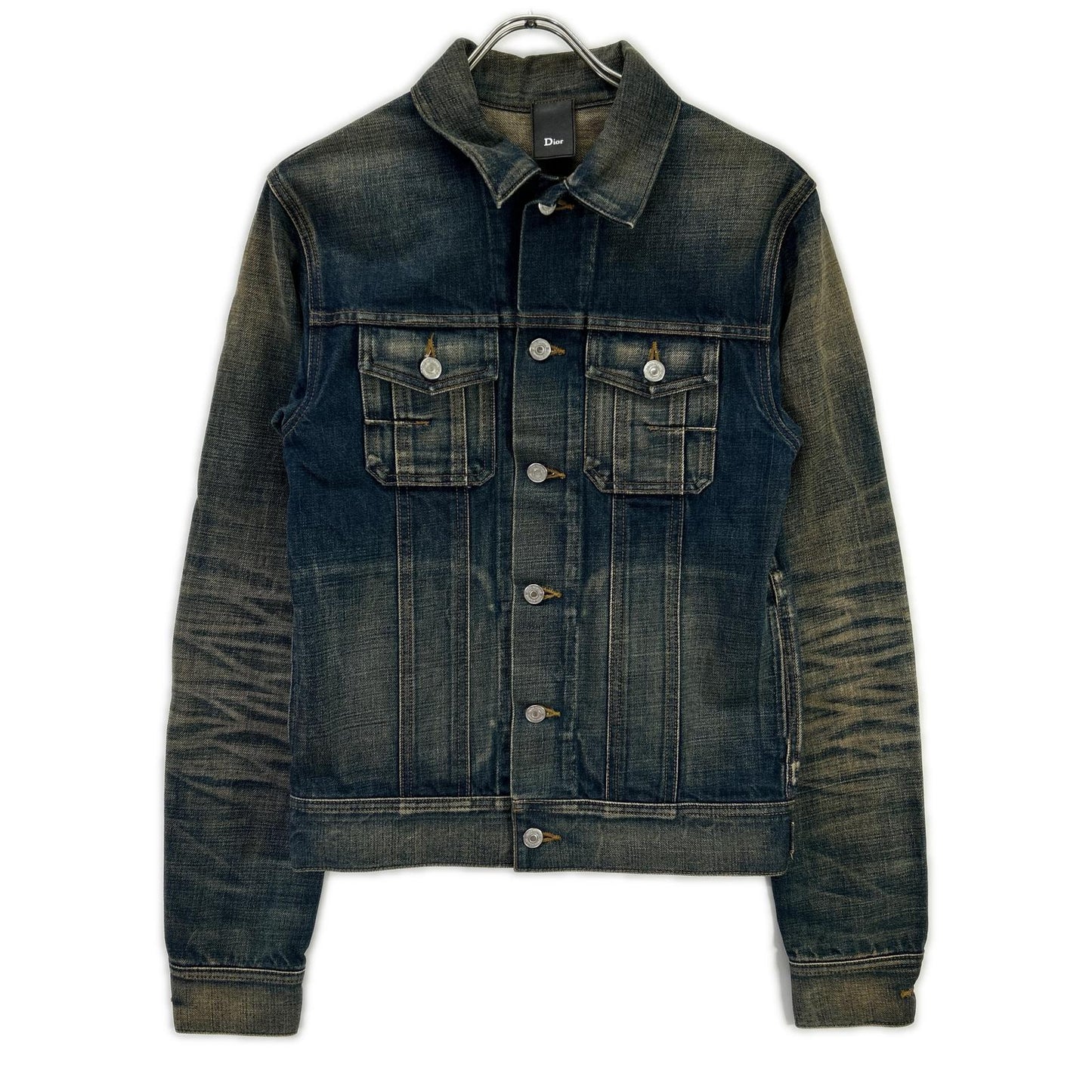 Dior HOMME ディオールオム 133C423TY012 ブルー イエローステッチ デニムジャケット ジャケット
