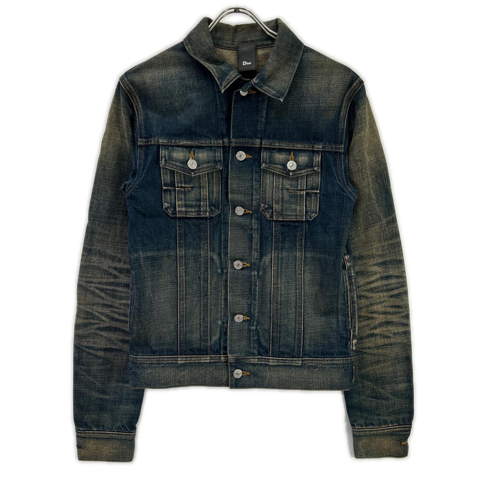 Dior HOMME ディオールオム 133C423TY012 ブルー イエローステッチ デニムジャケット ジャケット