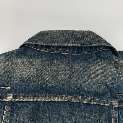 Dior HOMME ディオールオム 133C423TY012 ブルー イエローステッチ デニムジャケット ジャケット