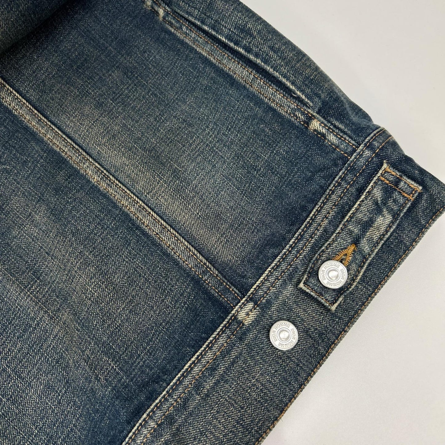 Dior HOMME ディオールオム 133C423TY012 ブルー イエローステッチ デニムジャケット ジャケット