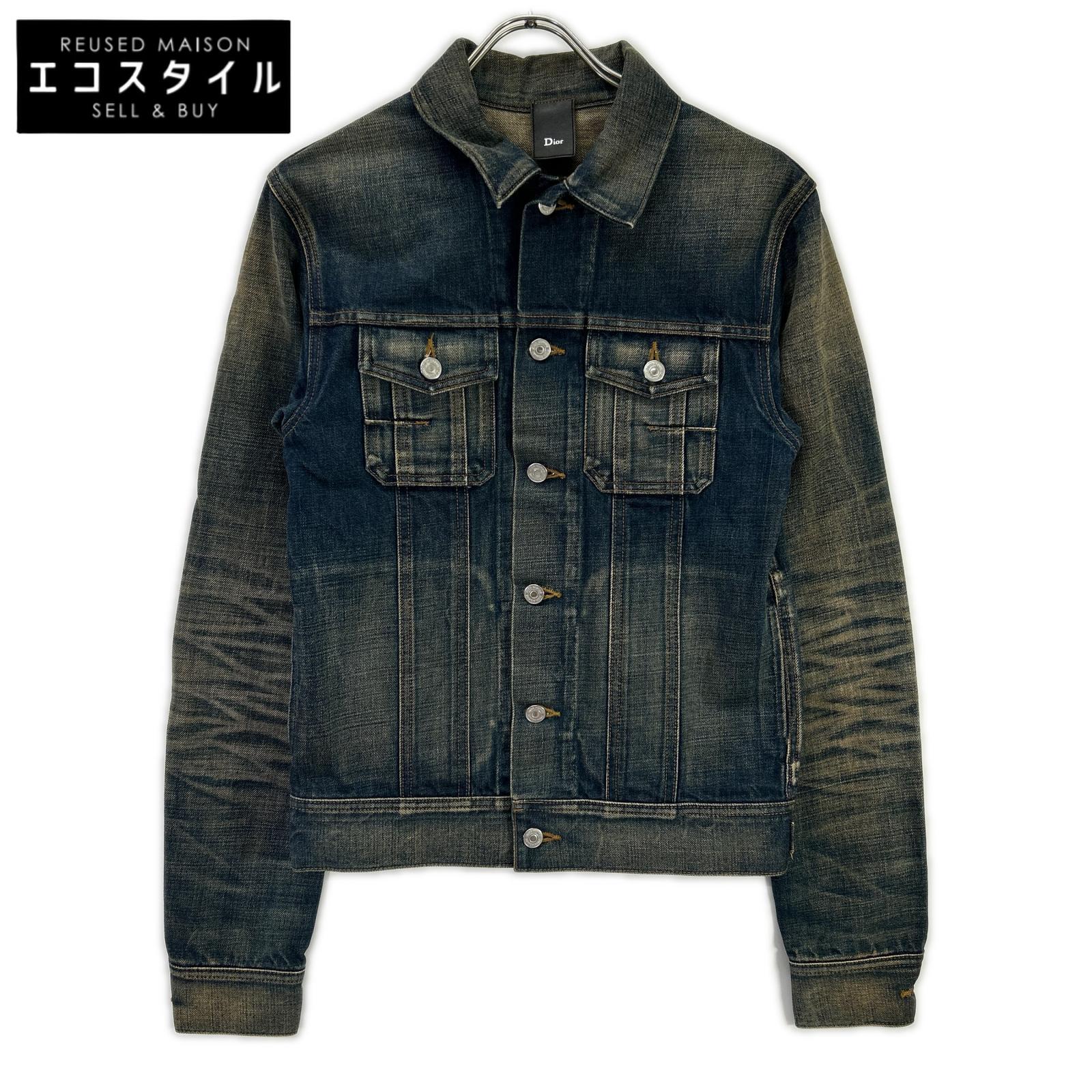 Dior HOMME ディオールオム 133C423TY012 ブルー イエローステッチ デニムジャケット ジャケット