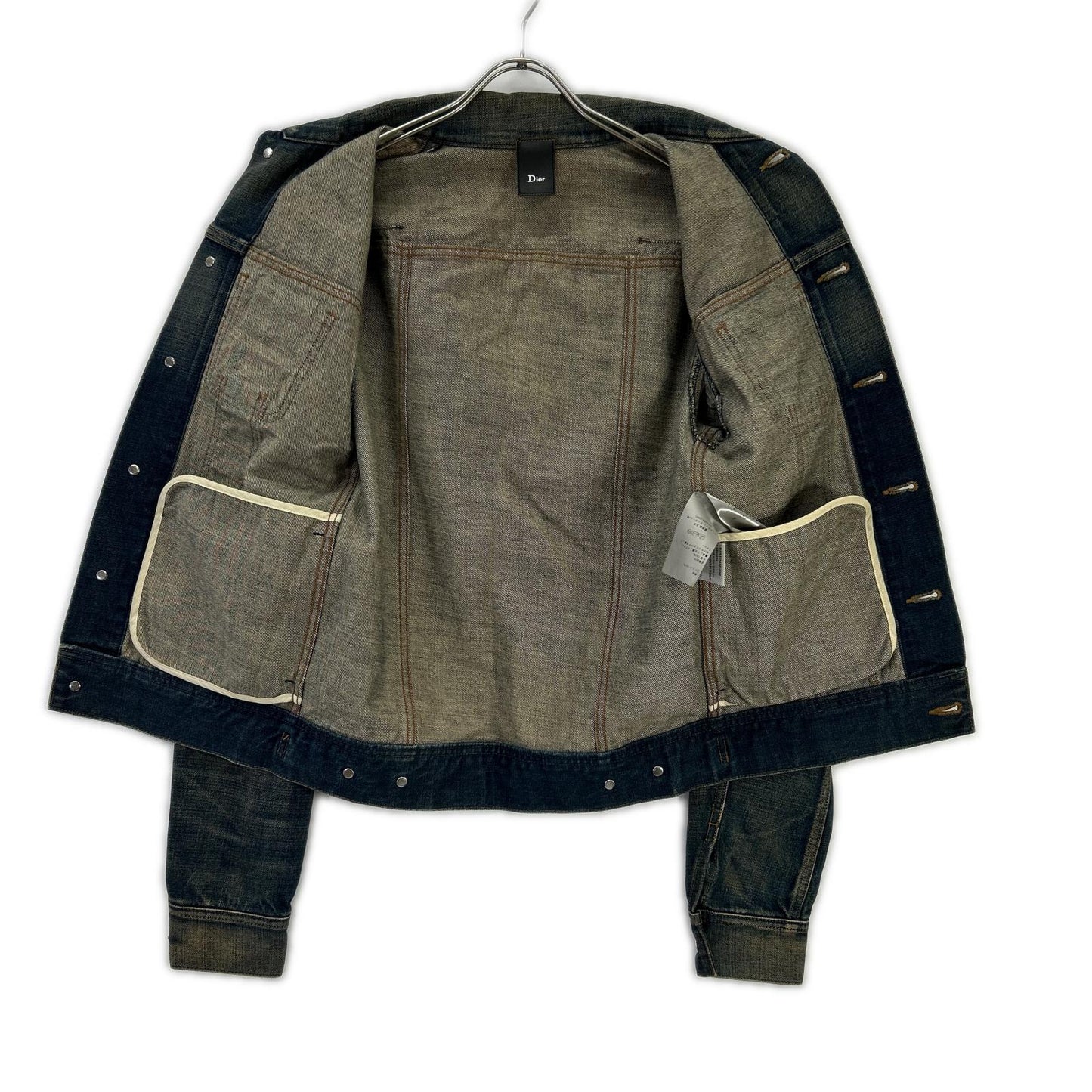Dior HOMME ディオールオム 133C423TY012 ブルー イエローステッチ デニムジャケット ジャケット