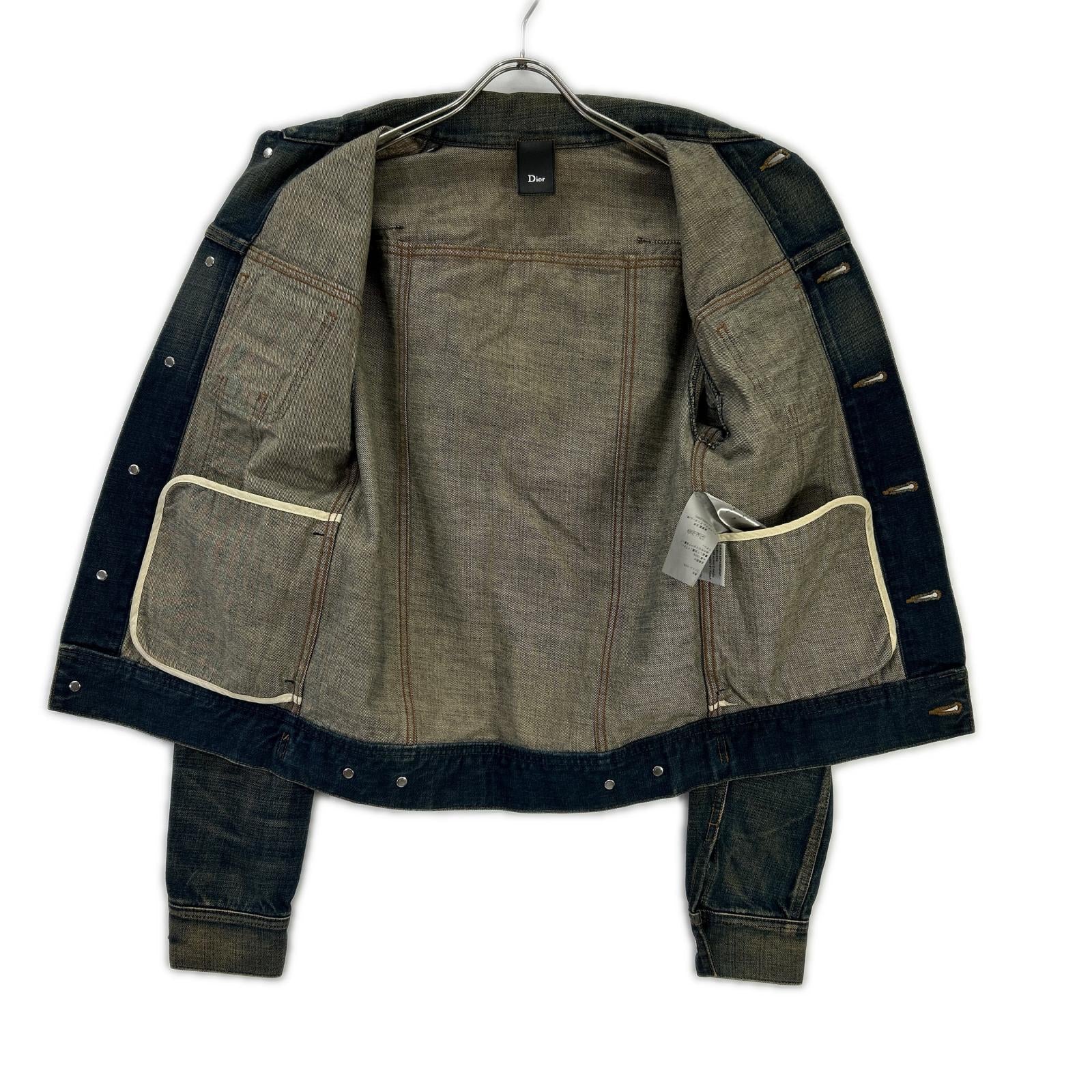 Dior HOMME ディオールオム 133C423TY012 ブルー イエローステッチ デニムジャケット ジャケット