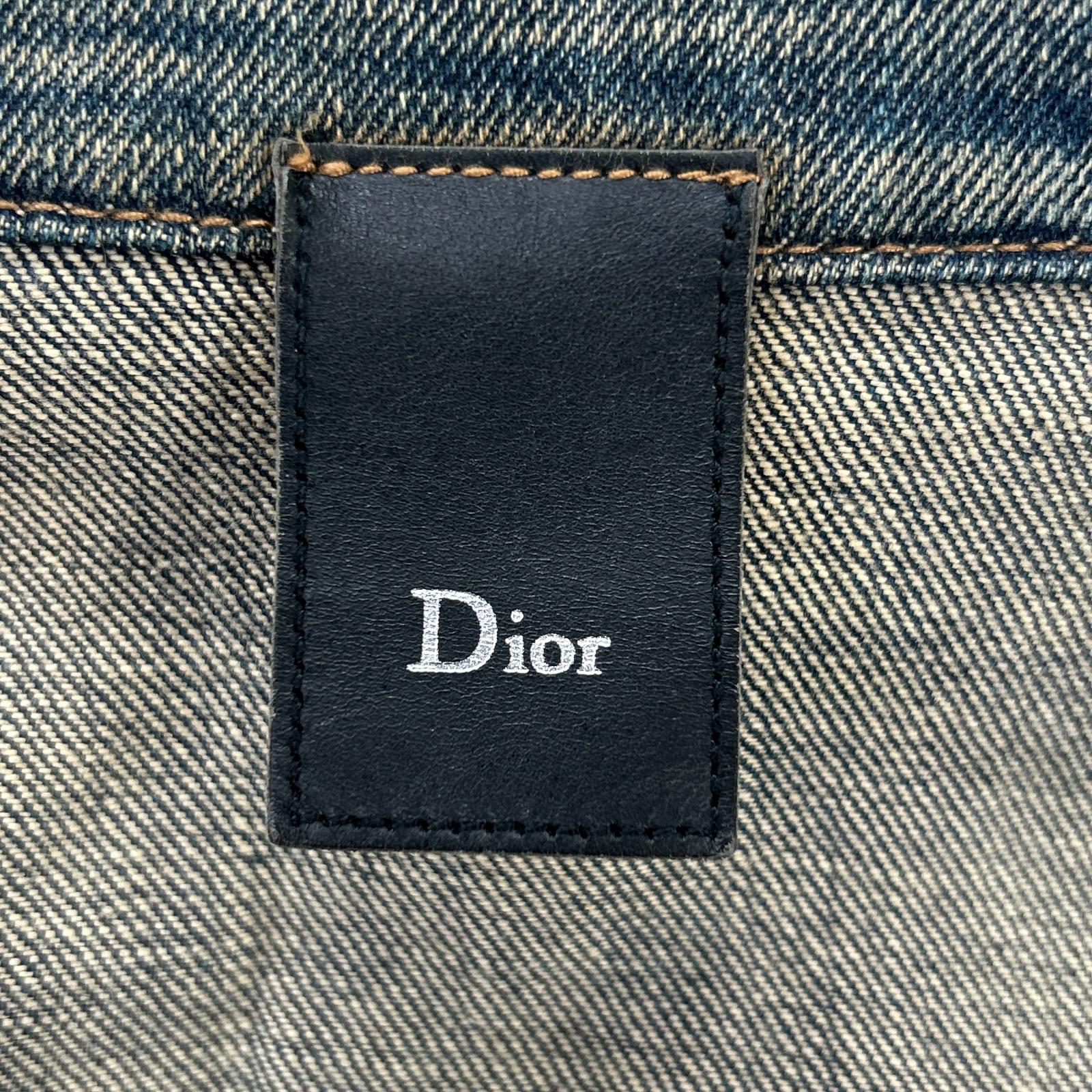 Dior HOMME ディオールオム 133C423TY012 ブルー イエローステッチ デニムジャケット ジャケット