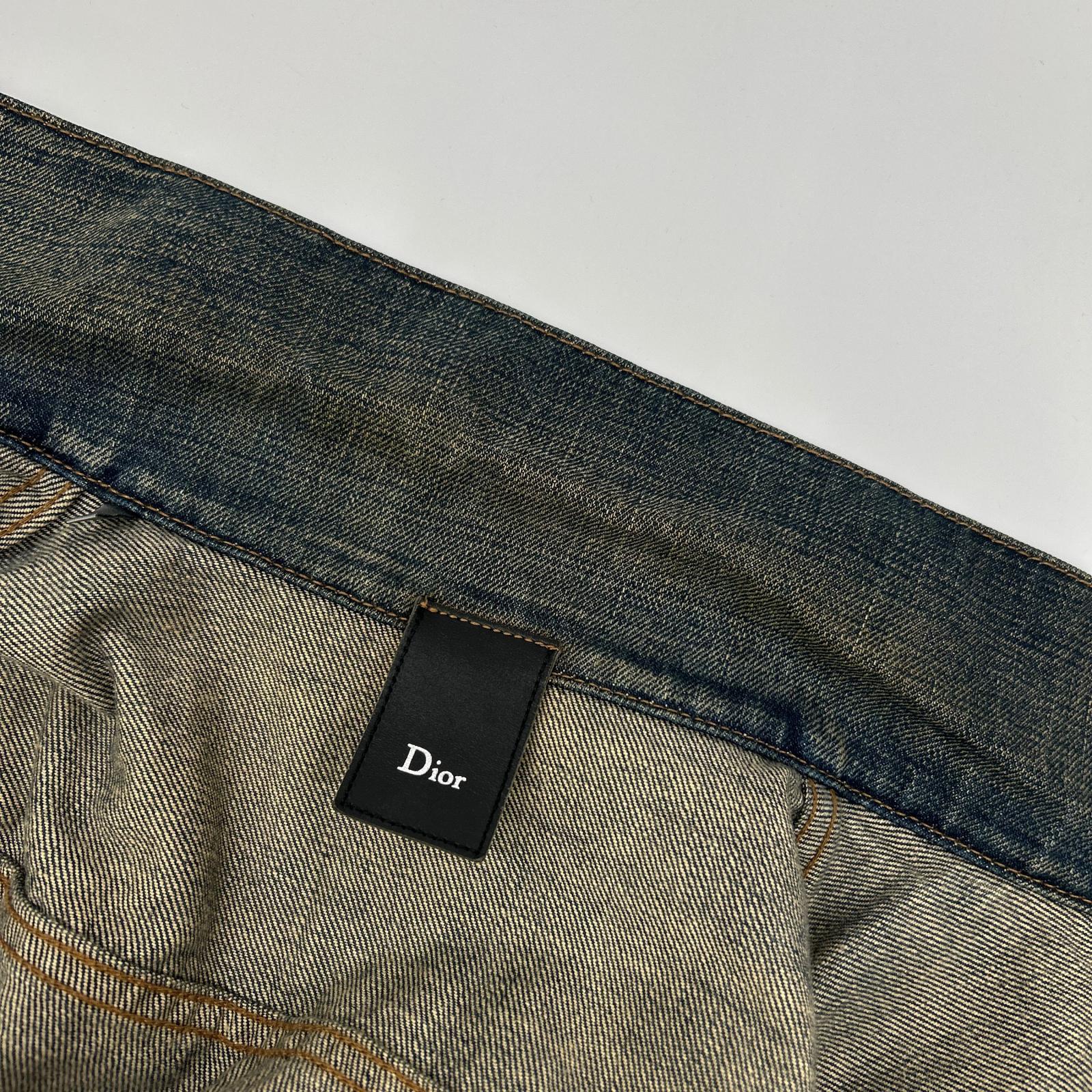 Dior HOMME ディオールオム 133C423TY012 ブルー イエローステッチ デニムジャケット ジャケット