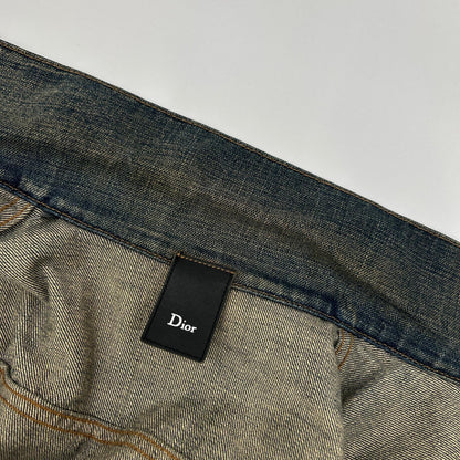 Dior HOMME ディオールオム 133C423TY012 ブルー イエローステッチ デニムジャケット ジャケット