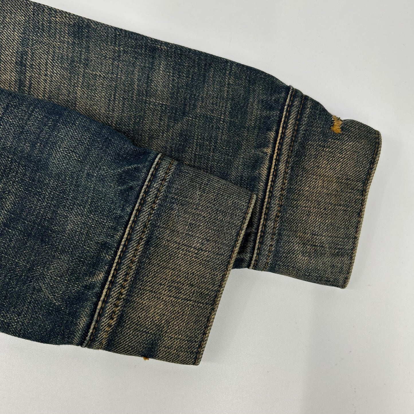 Dior HOMME ディオールオム 133C423TY012 ブルー イエローステッチ デニムジャケット ジャケット
