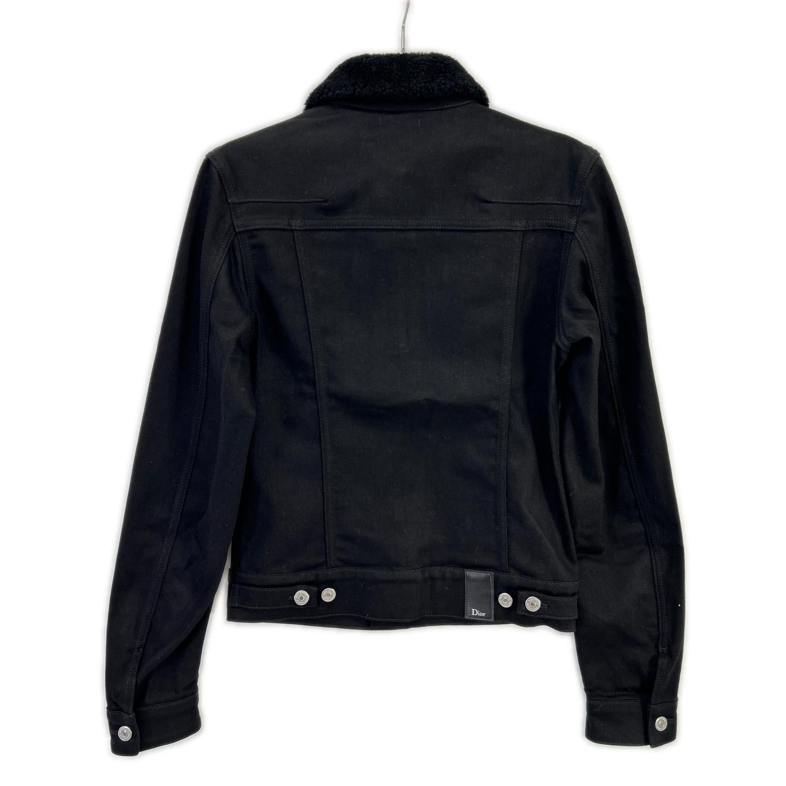 Dior HOMME ディオールオム 863C414Z4209 ブラック ボアカラー 3rd デニムジャケット ジャケット