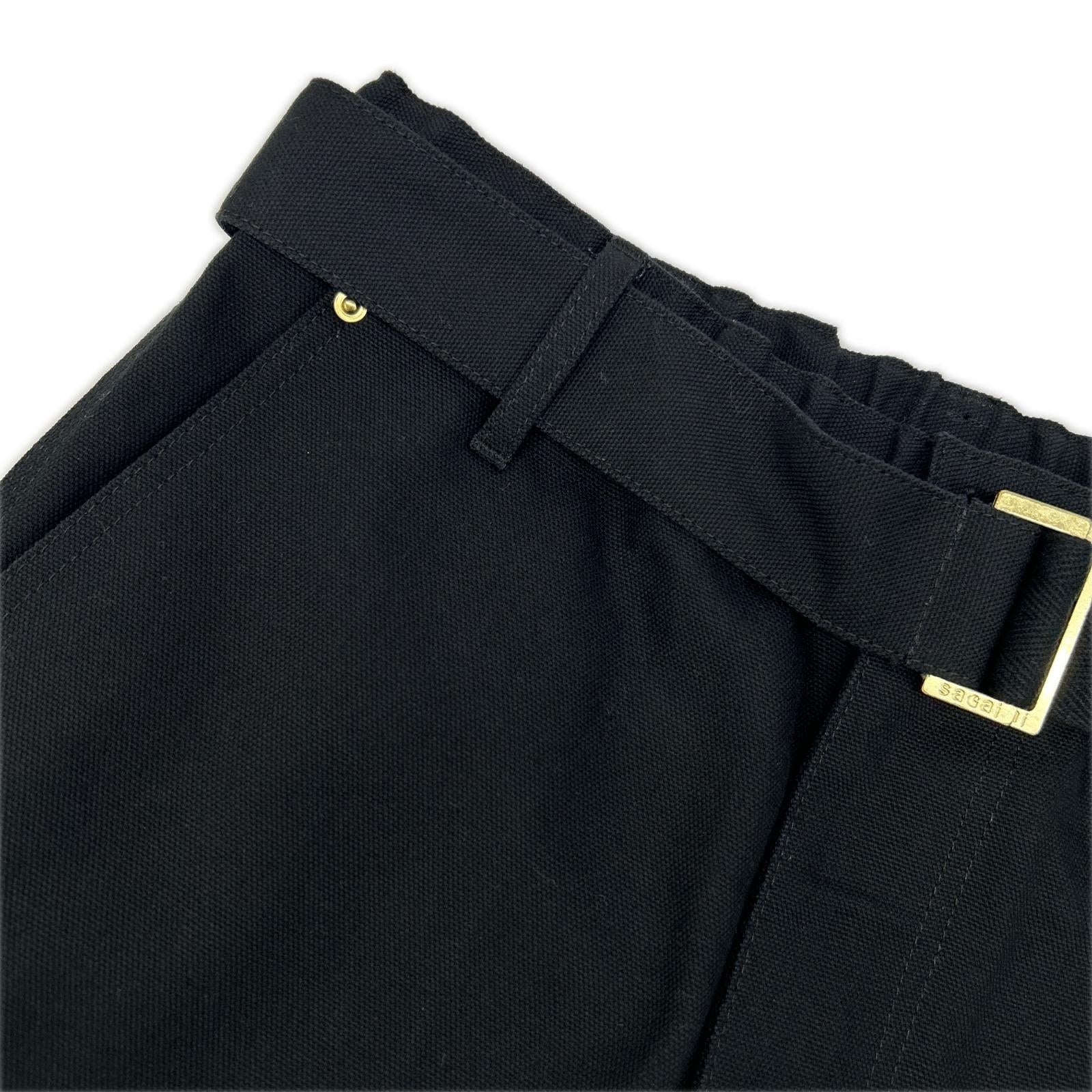 sacai サカイ 【×Carhartt WIP】23AW 23-0555S ブラック Canvas Pants/キャンバスペインターパンツ ボトムス