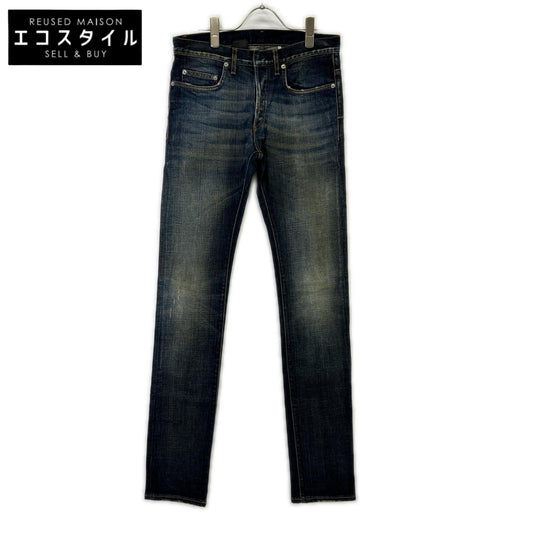 Dior HOMME ディオールオム 163D007TX995 11SS ブルー ボタンフライ JAKE ジェイク ストレッチデニムパンツ ボトムス