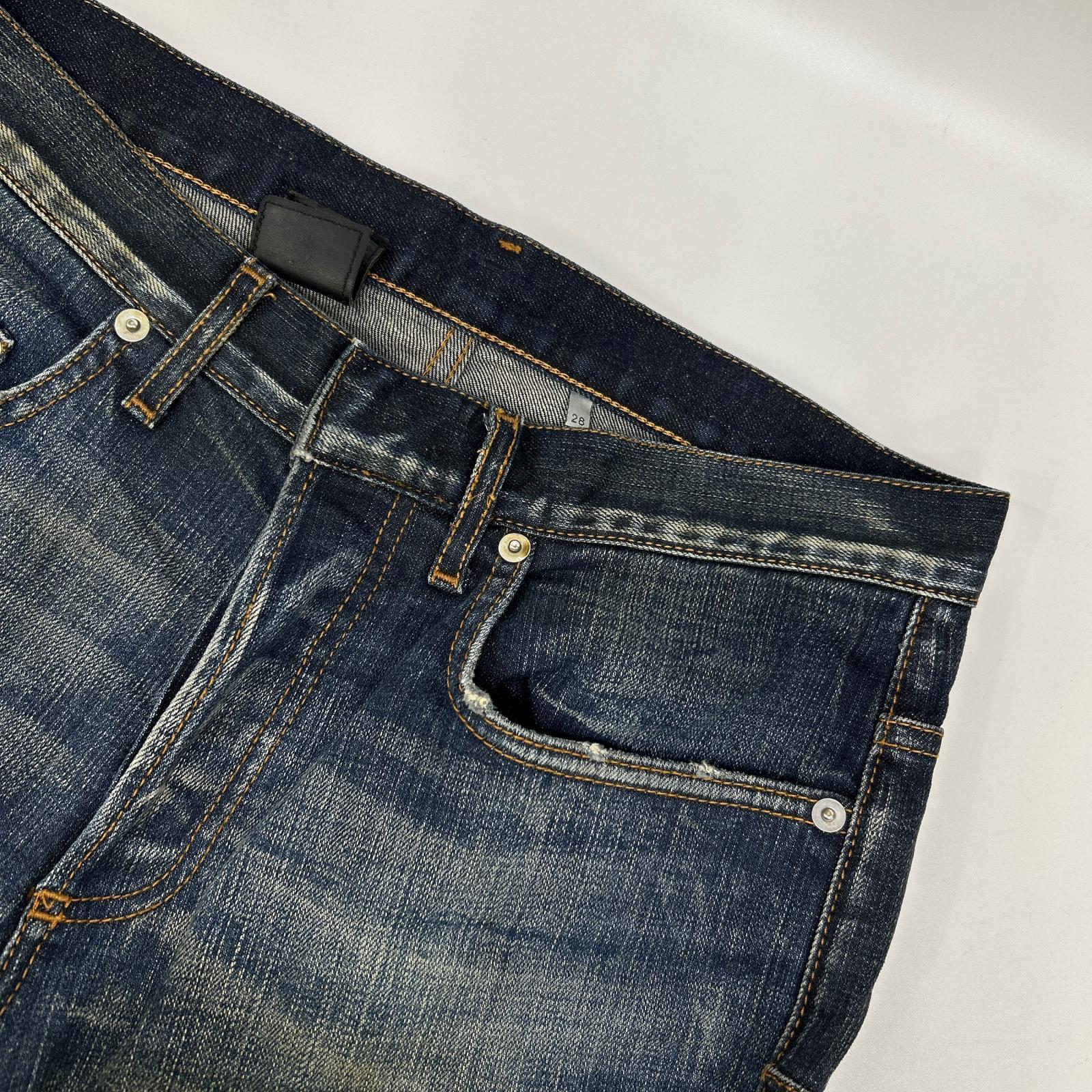 Dior HOMME ディオールオム 163D007TX995 11SS ブルー ボタンフライ JAKE ジェイク ストレッチデニムパンツ ボトムス