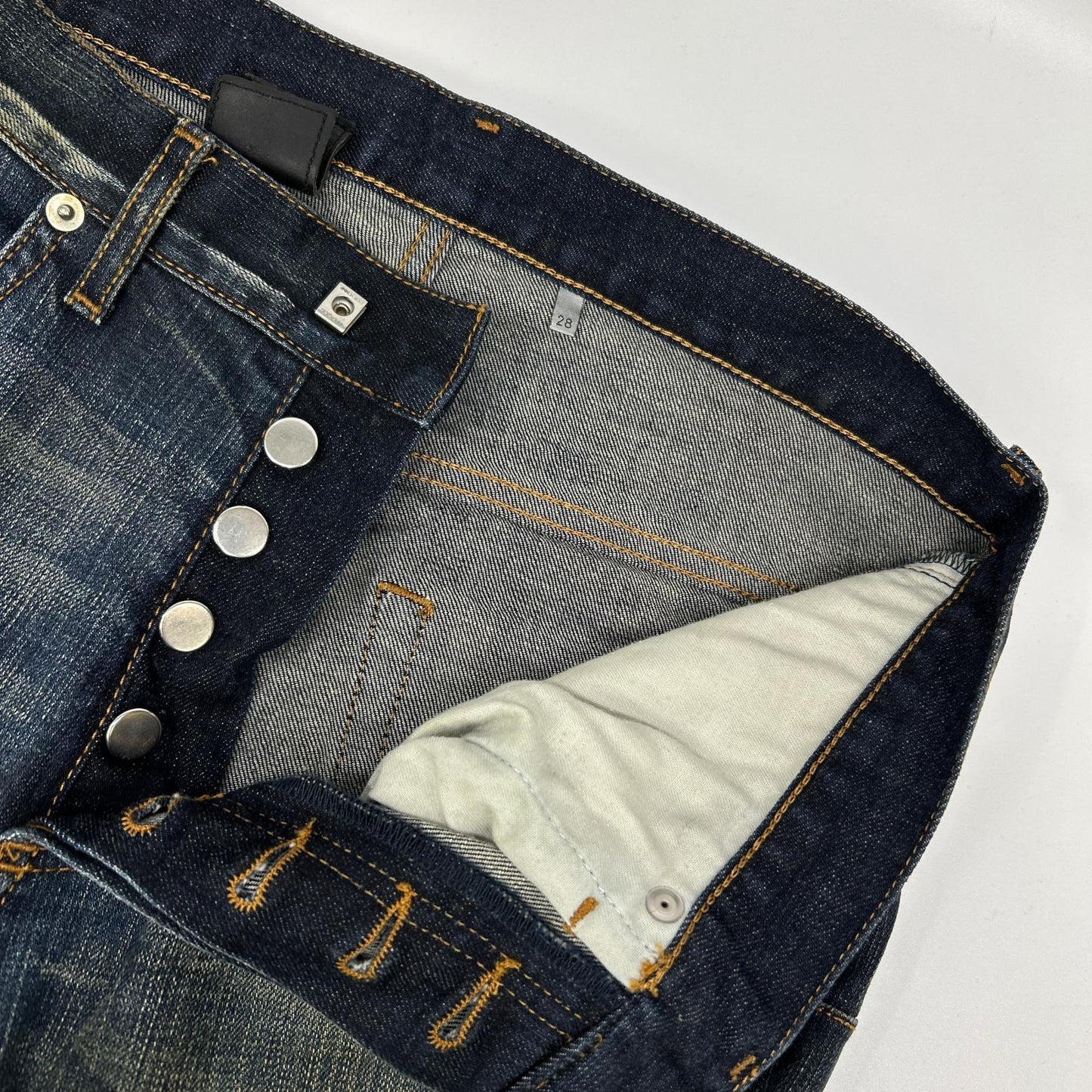 Dior HOMME ディオールオム 163D007TX995 11SS ブルー ボタンフライ JAKE ジェイク ストレッチデニムパンツ ボトムス