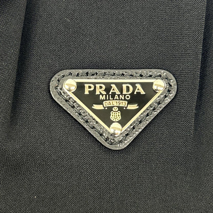 PRADA プラダ 21年製 UJL188 ブラック トライアングルプレート ジオメトリック ストレッチ カットソー トップス