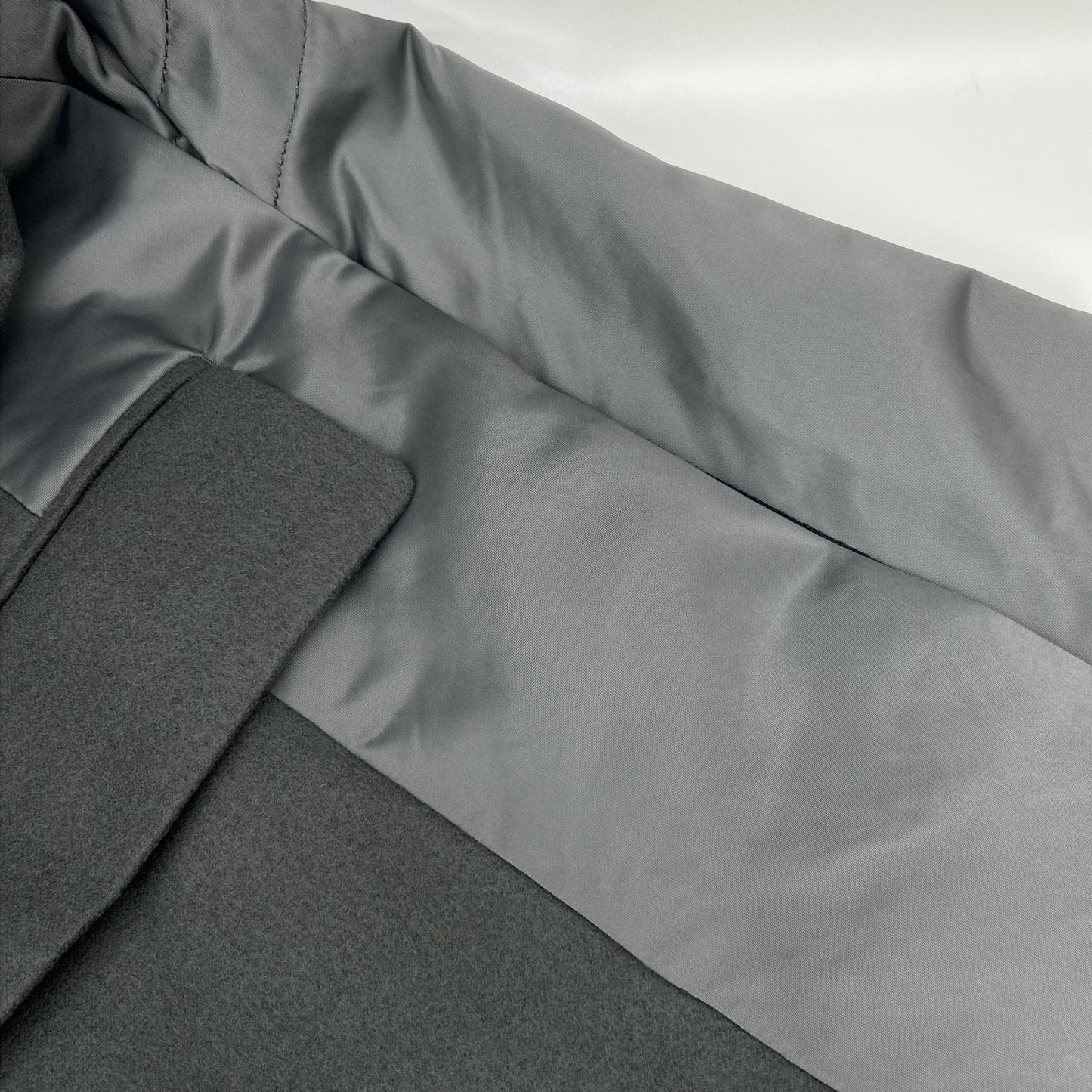 sacai サカイ 23SS 23-03114M グレー×ネイビー ウール ナイロン ドッキング チェスターコート コート