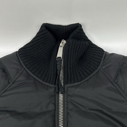 DSQUARED2 ディースクエアード 71AM167 ブラック ナイロン メタルロゴ ダブルジップ リアル ダウンジャケット ジャケット
