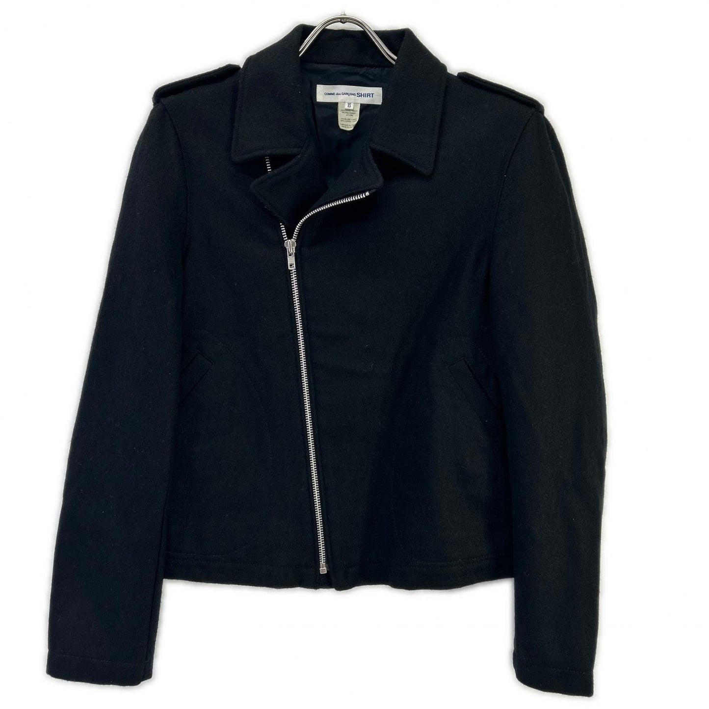COMMEdesGARCONS SHIRT Comme des Garçons Shirt 11AW W19138 Black Wool Double Rider Jacket