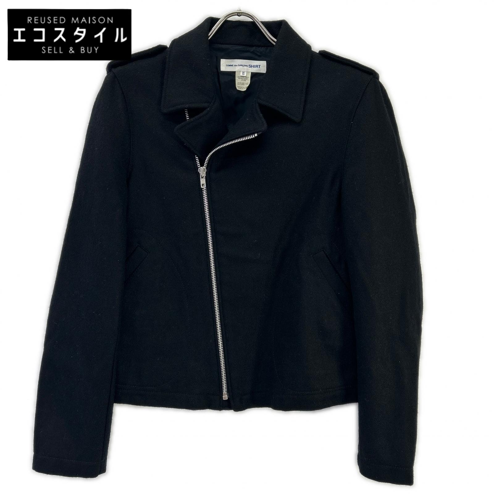 COMMEdesGARCONS SHIRT Comme des Garçons Shirt 11AW W19138 Black Wool Double Rider Jacket