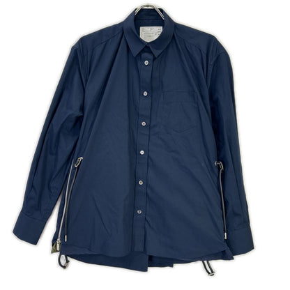 sacai サカイ 19年製 19-04731 ネイビー×カーキ ジップ ドッキング シャツ ジャケット