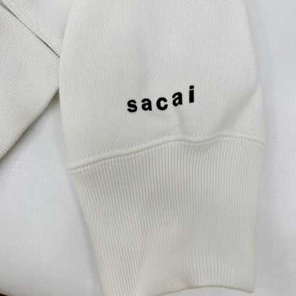 sacai 【×KAWS】2021 21-0286S White flock print hoodie Tops