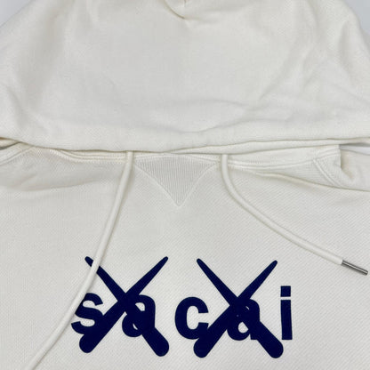 sacai 【×KAWS】2021 21-0286S White flock print hoodie Tops