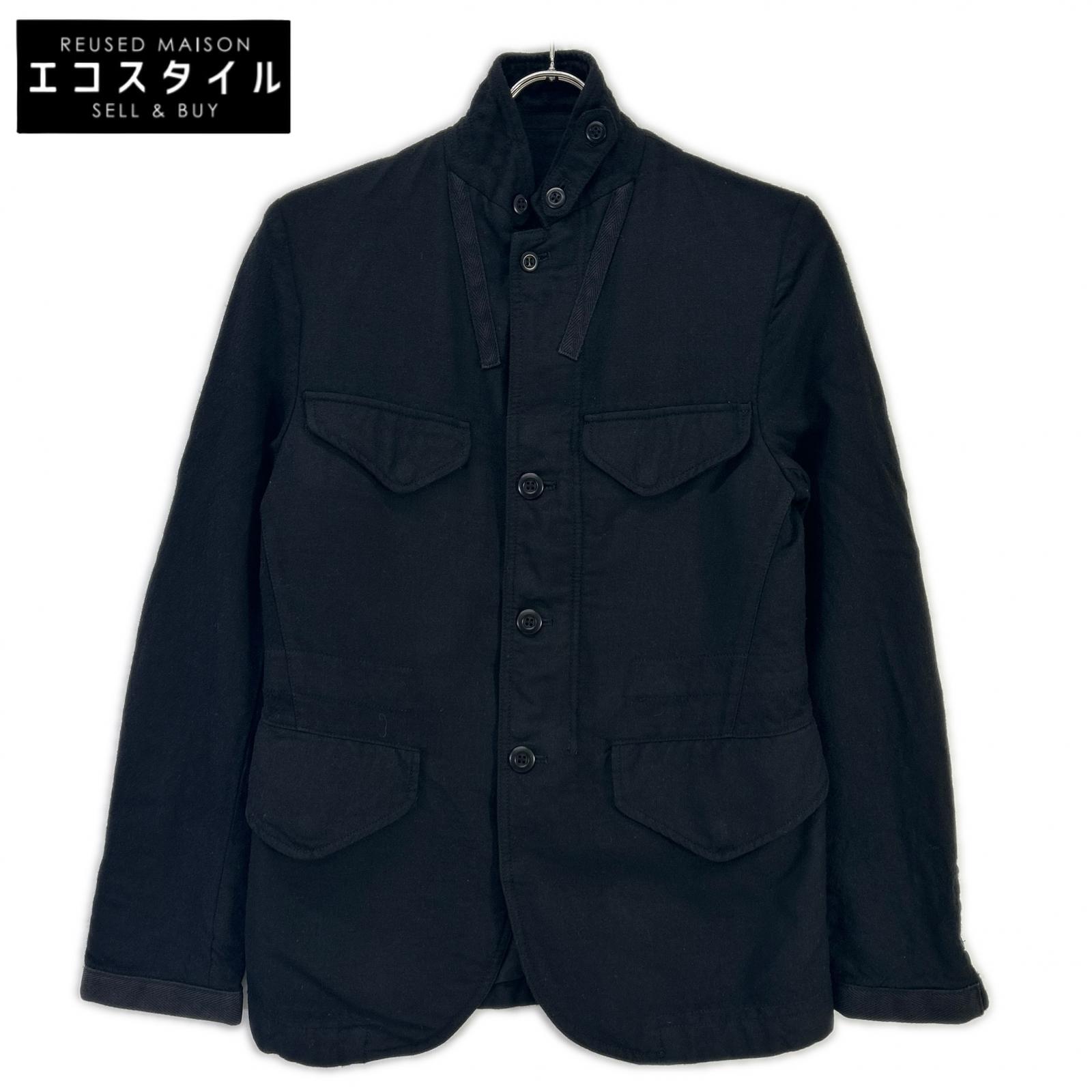 COMMEdesGARCONS HOMME Comme des Garçons Homme 13AW HL-J015 Black Garment-Dyed 4-Pocket Zip-Up Jacket