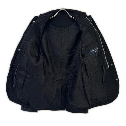 COMMEdesGARCONS HOMME コムデギャルソンオム 13AW HL-J015 ブラック 製品染め 4P ジップアップ ジャケット ジャケット