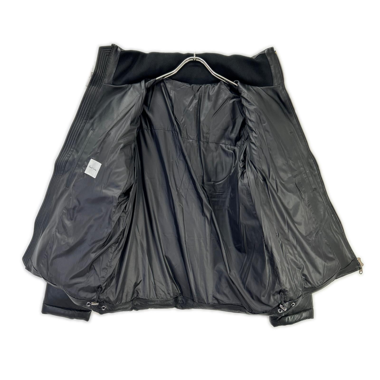 PaulSmith ポールスミス 243125 ブラック シープレザーダウンジャケット ジャケット