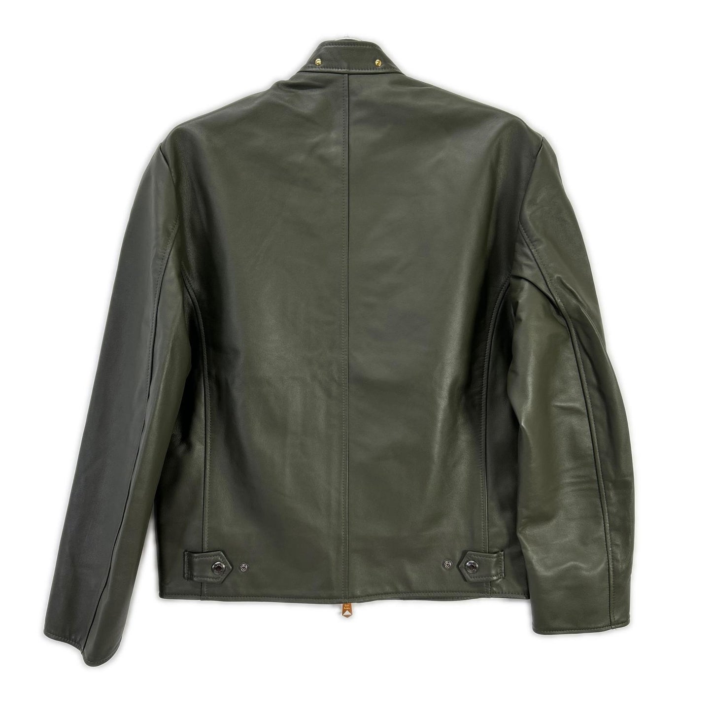 PaulSmith ポールスミス 143168 カーキグレー シープレザー ジップアップ シングルライダース ジャケット ジャケット