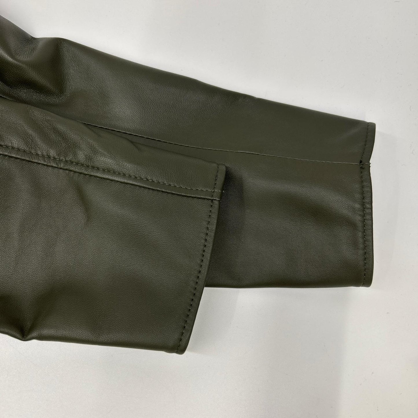 PaulSmith ポールスミス 143168 カーキグレー シープレザー ジップアップ シングルライダース ジャケット ジャケット