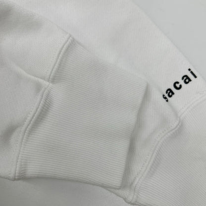 sacai サカイ 【×KAWS】21年製 21-0283S ホワイト ロゴ刺繍 フーディ トップス