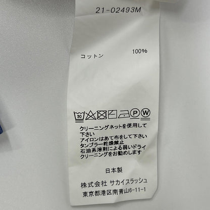 sacai サカイ 21年製 21-02493M ブルー×ホワイト ストライプ ロングスリーブ ボタンシャツ トップス