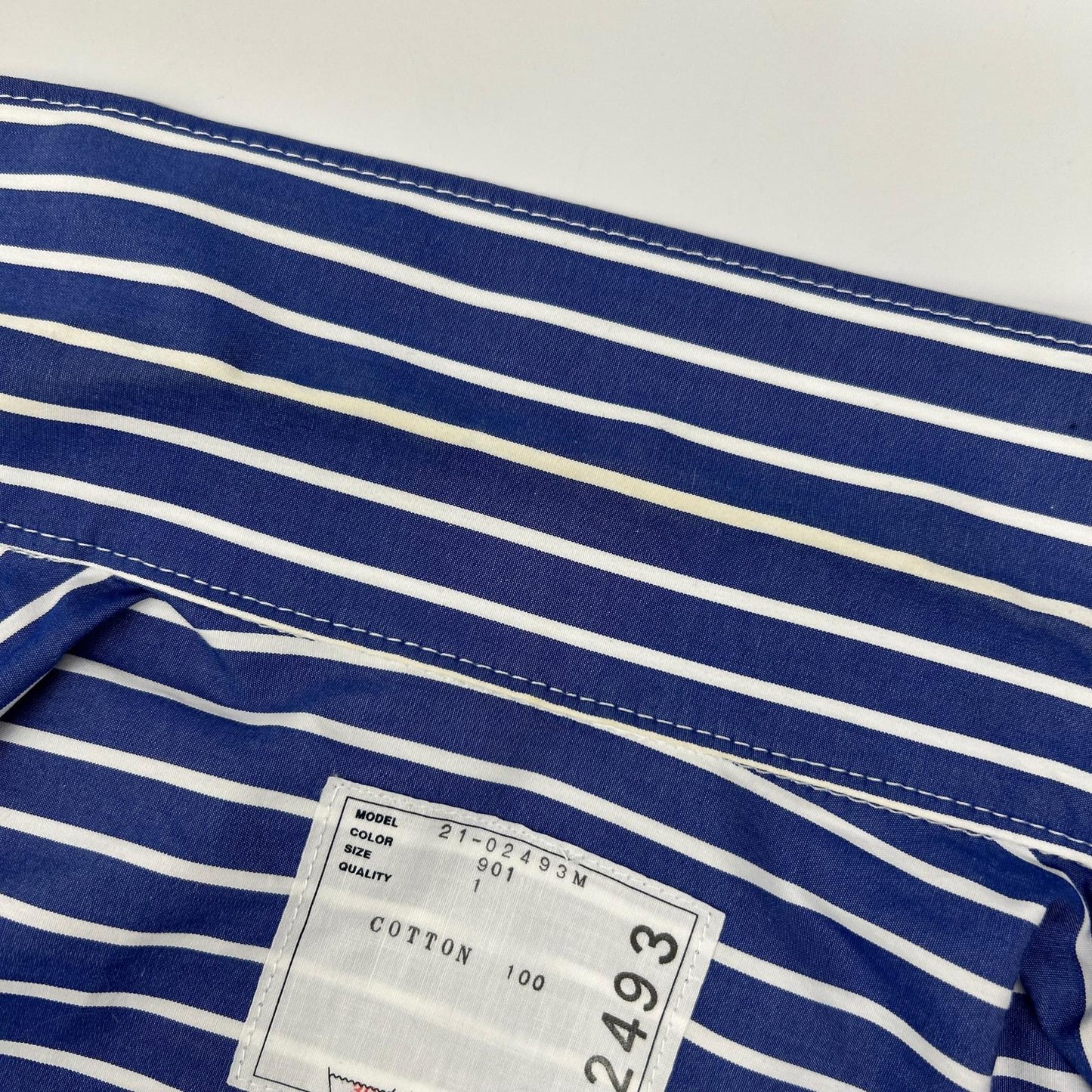 sacai サカイ 21年製 21-02493M ブルー×ホワイト ストライプ ロングスリーブ ボタンシャツ トップス