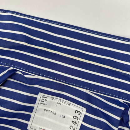 sacai サカイ 21年製 21-02493M ブルー×ホワイト ストライプ ロングスリーブ ボタンシャツ トップス