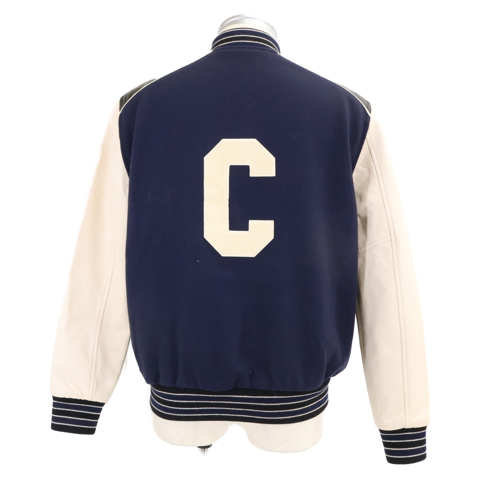 CELINE セリーヌ 【美品/国内正規】2V56D896C アームレザー切替 クラシックテディジャケット ジャケット