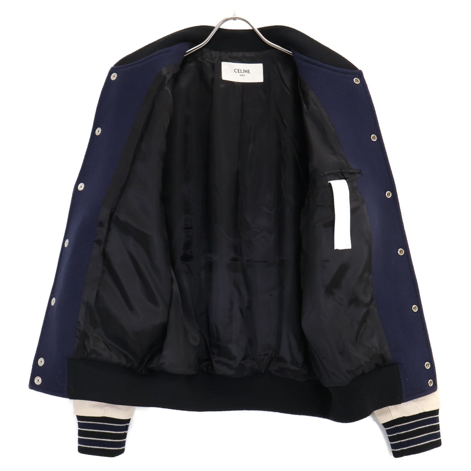 CELINE セリーヌ 【美品/国内正規】2V56D896C アームレザー切替 クラシックテディジャケット ジャケット