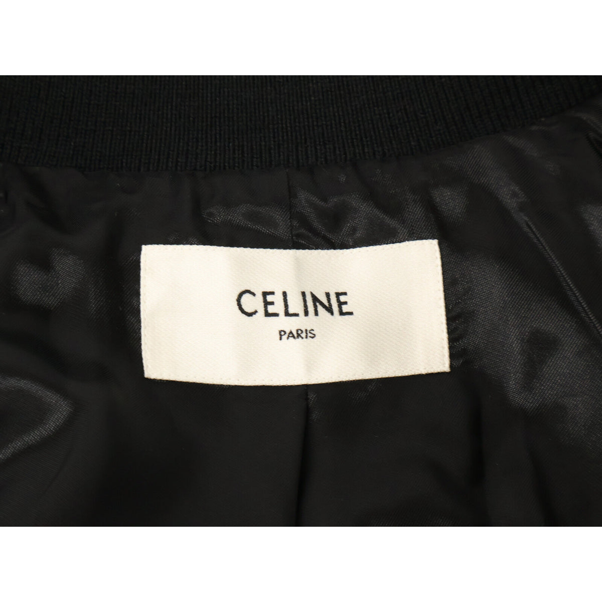 CELINE セリーヌ 【美品/国内正規】2V56D896C アームレザー切替 クラシックテディジャケット ジャケット