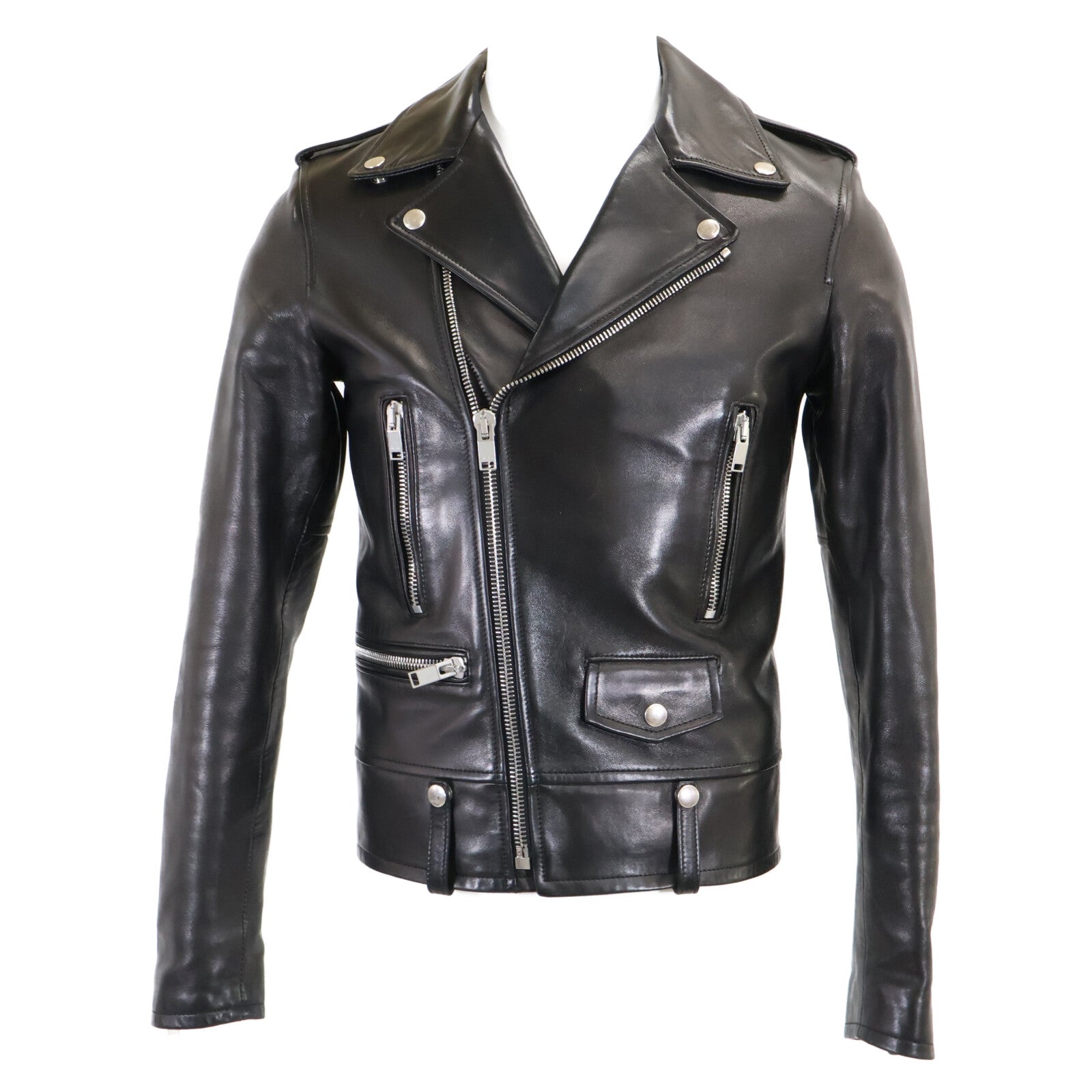 SAINT LAURENT PARIS サンローランパリ 【国内正規】397290 Y5YA1 エディ期 ラムレザー クラシックモーターサイクルジャケット ジャケット