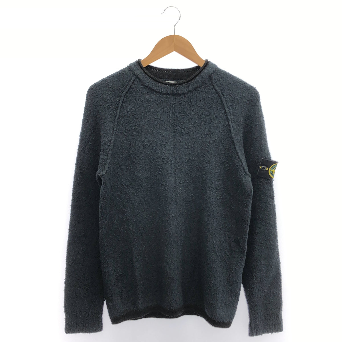 STONE ISLAND ストーンアイランド 19年製 7115570D2 ネイビー Teddy crewneck sweater テディ ロゴワッペン クルーネックスウェット トップス