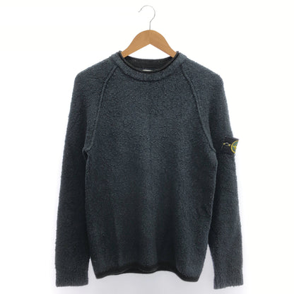 STONE ISLAND ストーンアイランド 19年製 7115570D2 ネイビー Teddy crewneck sweater テディ ロゴワッペン クルーネックスウェット トップス