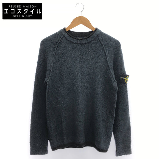 STONE ISLAND ストーンアイランド 19年製 7115570D2 ネイビー Teddy crewneck sweater テディ ロゴワッペン クルーネックスウェット トップス