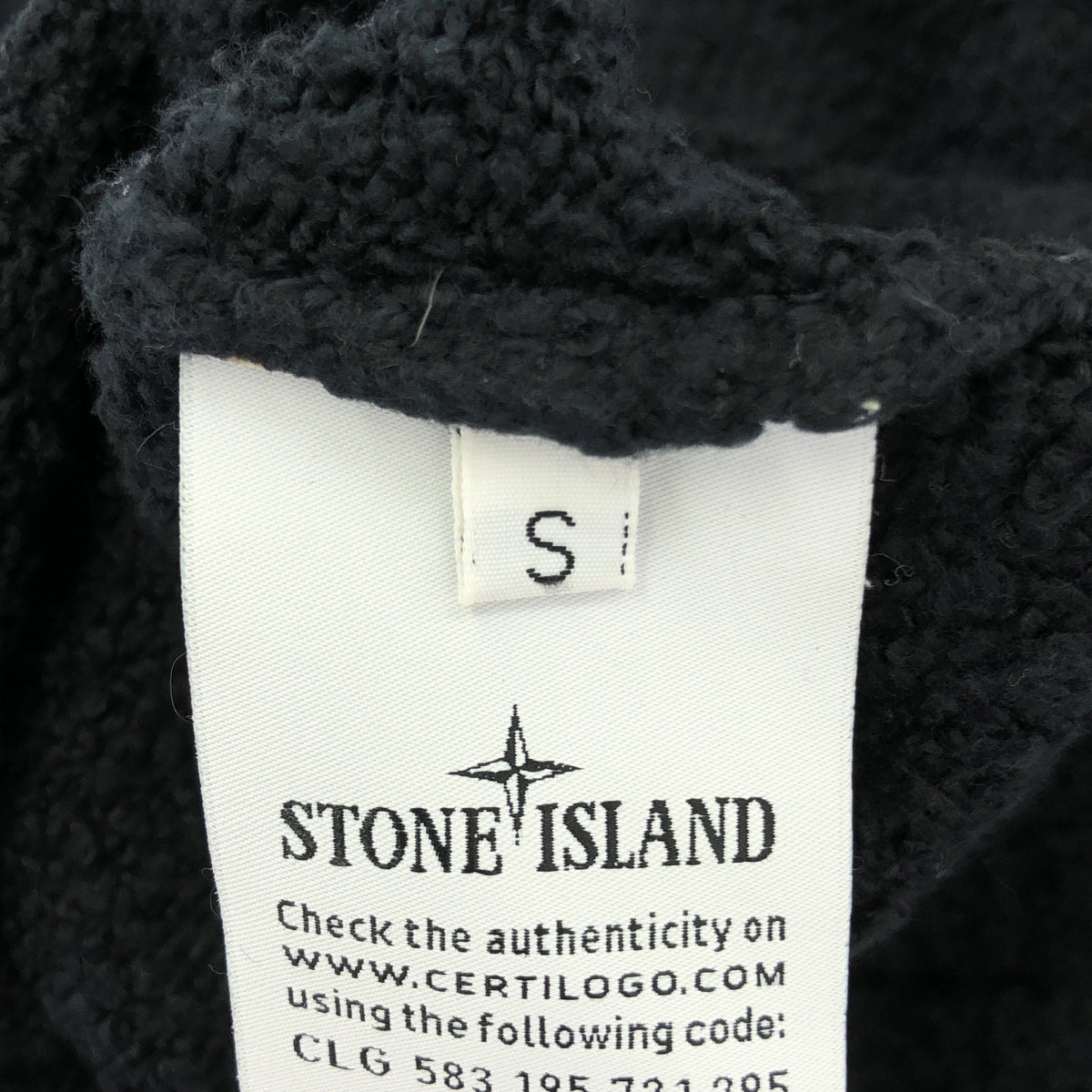 STONE ISLAND ストーンアイランド 19年製 7115570D2 ネイビー Teddy crewneck sweater テディ ロゴワッペン クルーネックスウェット トップス