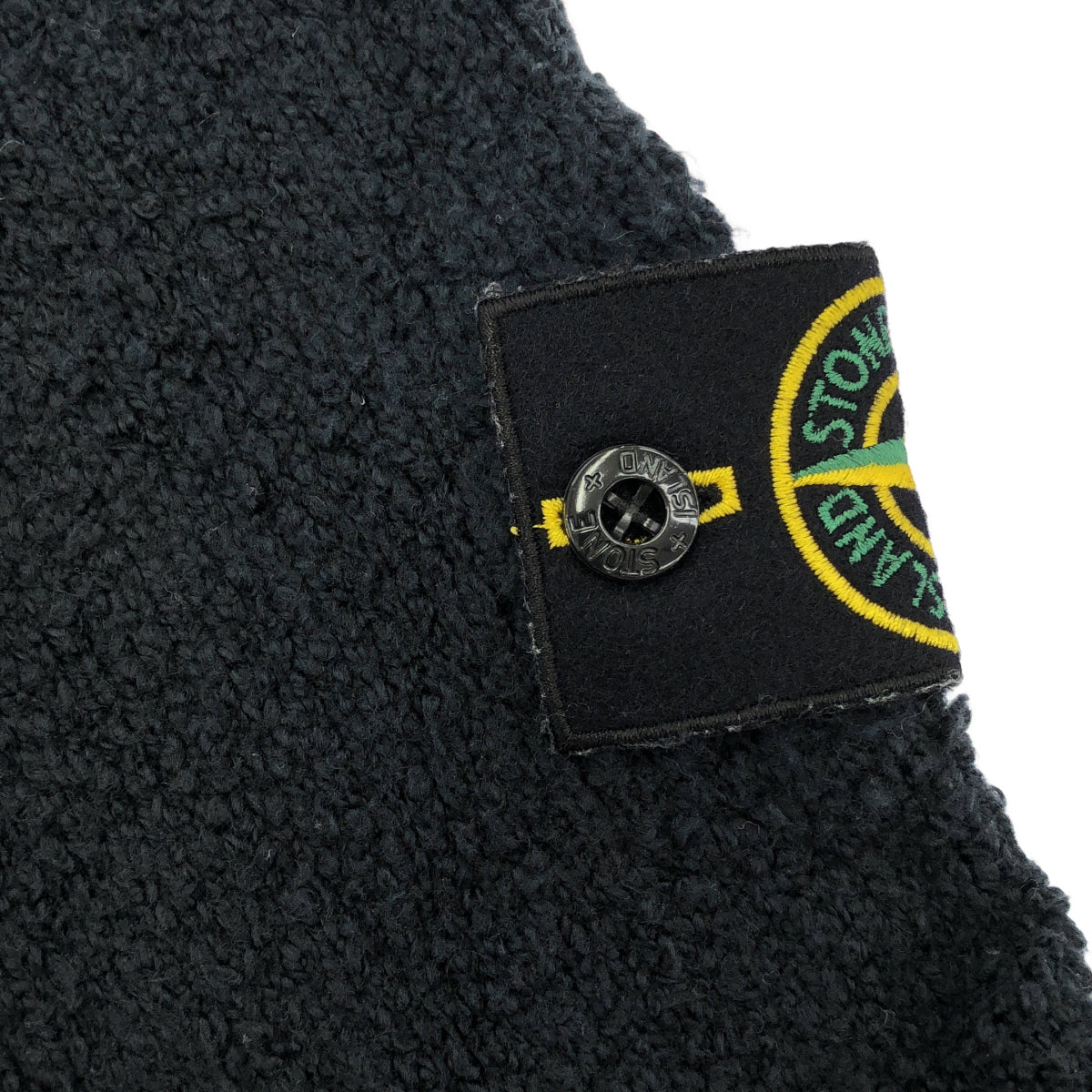 STONE ISLAND ストーンアイランド 19年製 7115570D2 ネイビー Teddy crewneck sweater テディ ロゴワッペン クルーネックスウェット トップス