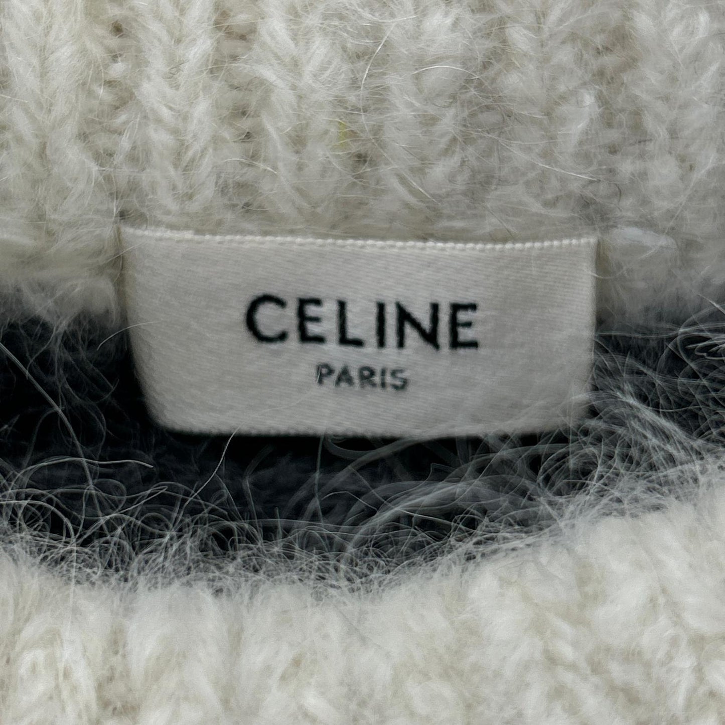 CELINE セリーヌ 2A722383D チャコール アルパカウール モヘア ジャガード フェアアイル ニット トップス