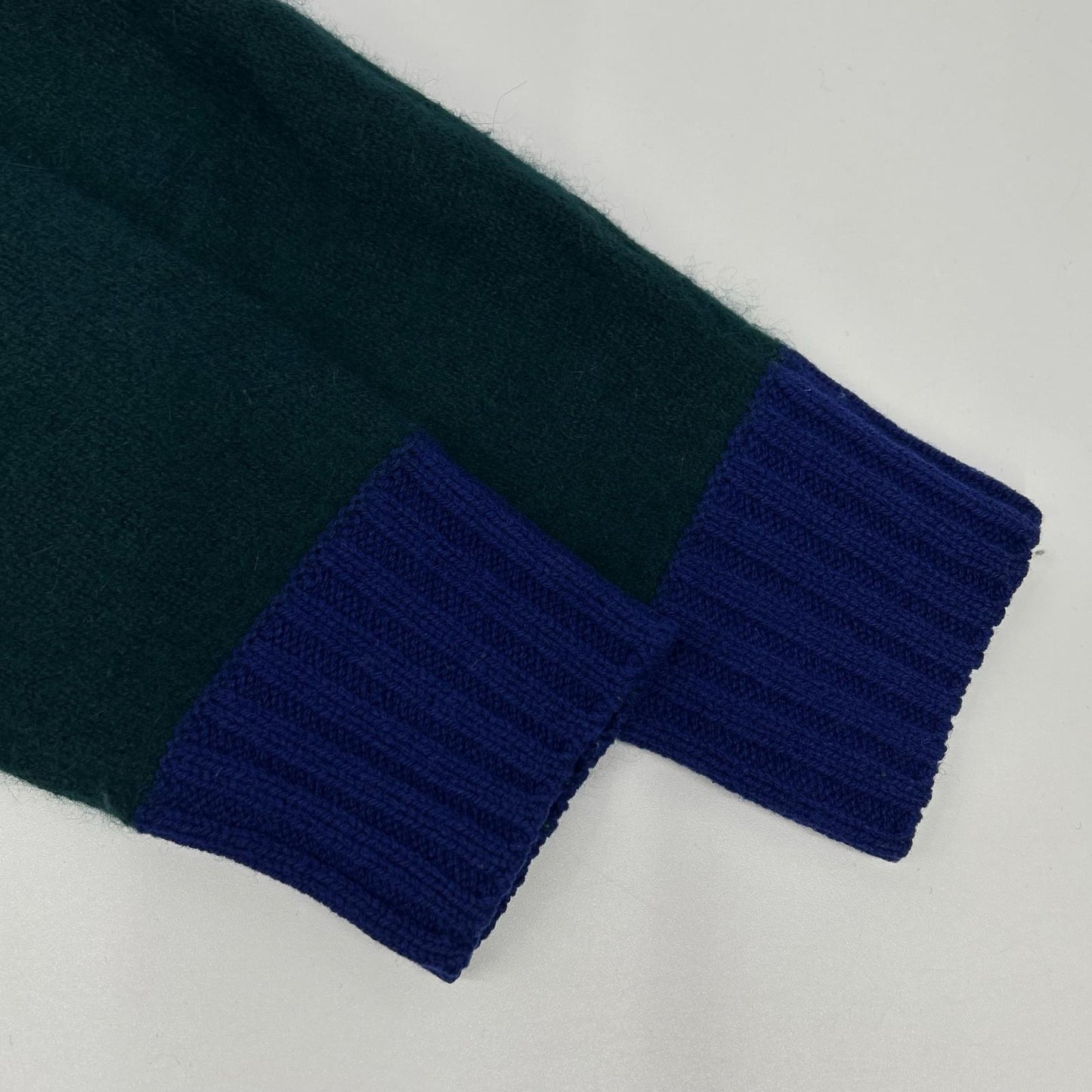 sacai サカイ 14-00668M パープル×グリーン クルーネック 切り替えニット トップス
