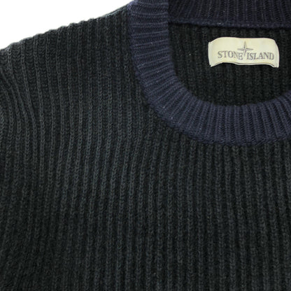STONE ISLAND ストーンアイランド 19AW 7115570D2 ネイビー ラグランスリーブニットセーター トップス