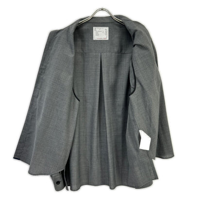 sacai サカイ 22年製 22-02807M グレー Suiting Layered Shirt/スーツレイヤードシャツ トップス