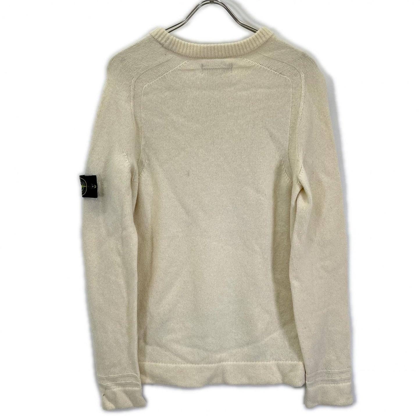 STONE ISLAND ストーンアイランド 18AW 6915540A3 アイボリー ウール クルーネック ロングスリーブ ニット トップス