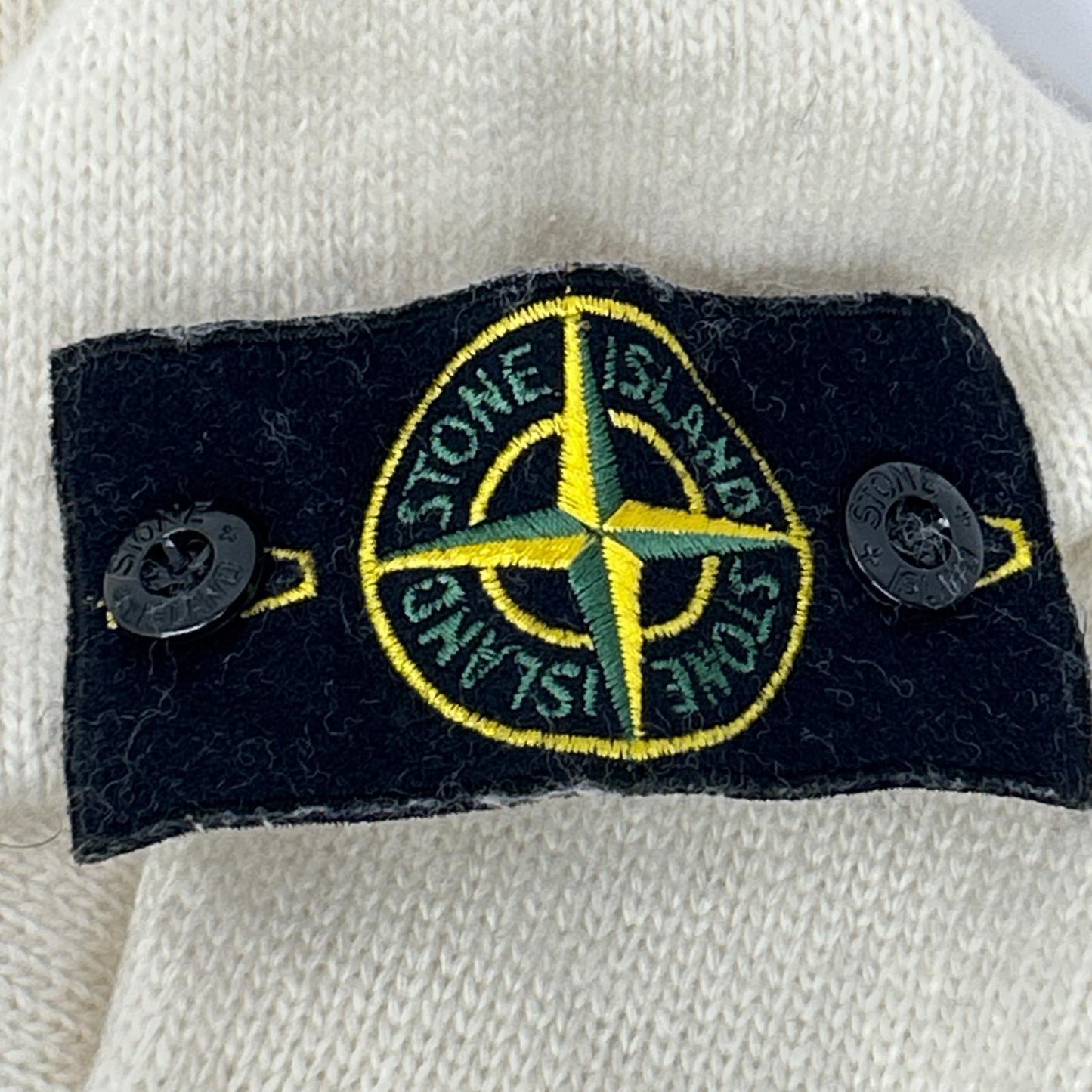 STONE ISLAND ストーンアイランド 18AW 6915540A3 アイボリー ウール クルーネック ロングスリーブ ニット トップス