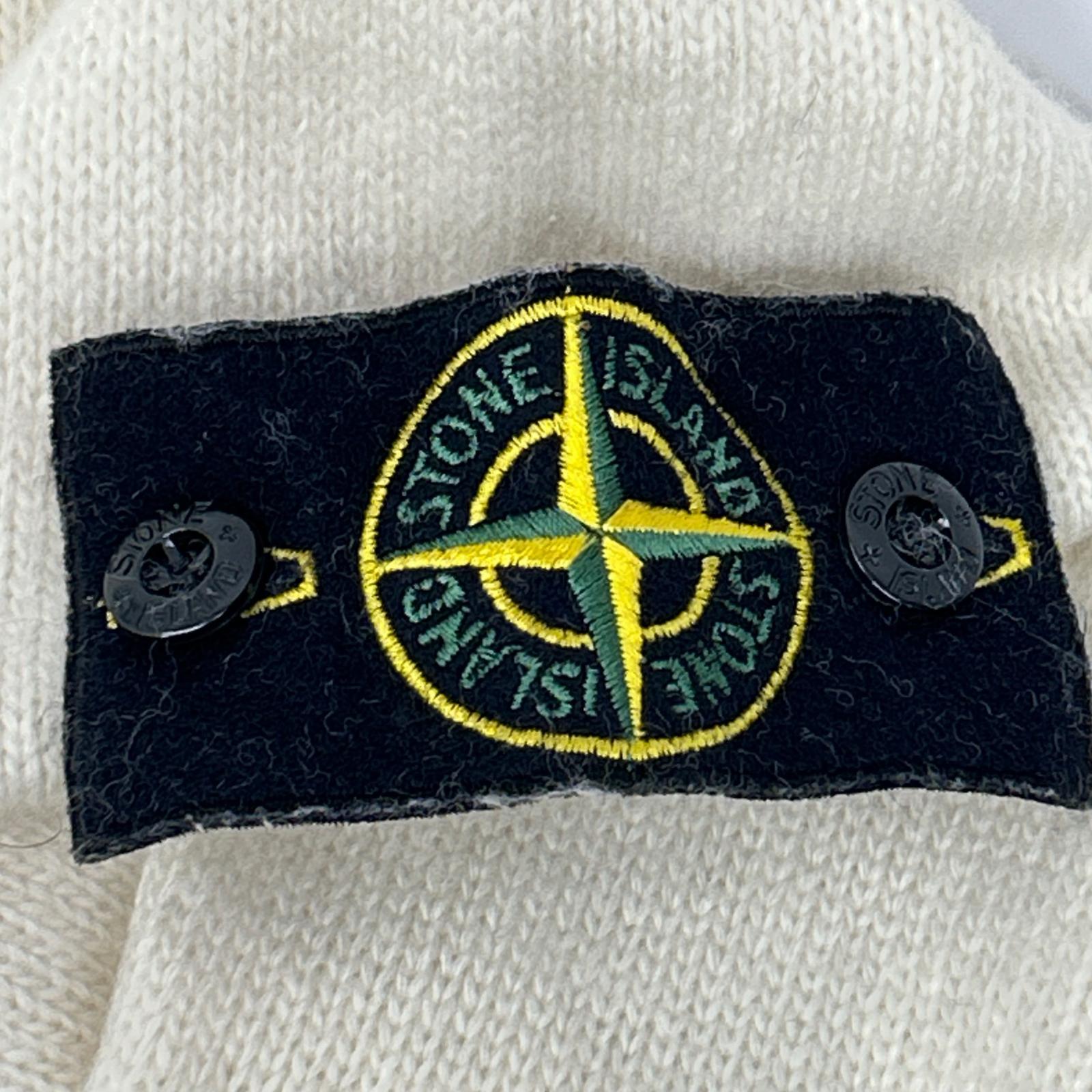 STONE ISLAND ストーンアイランド 18AW 6915540A3 アイボリー ウール クルーネック ロングスリーブ ニット トップス