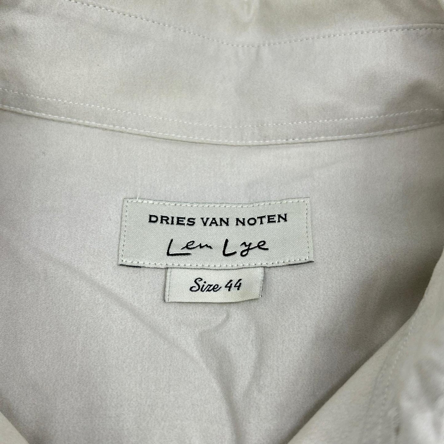 DRIES VAN NOTEN ドリスヴァンノッテン 【×Len Lye】ホワイト×ブラック パームツリー ショートスリーブボタンシャツ トップス